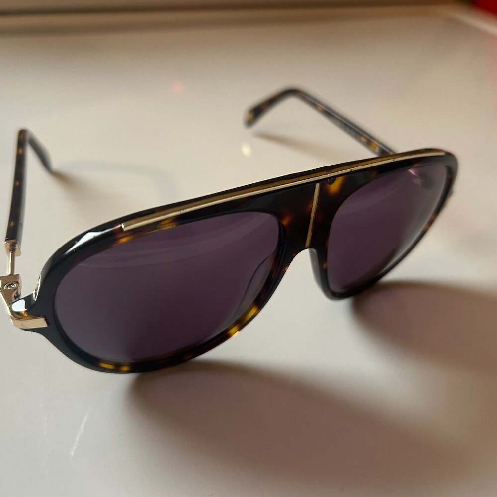 Balmain BL2104B Designer Tortoise Gold Aviator Sunglasses